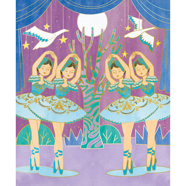 Zestaw kreatywny Złote kontury Tancerki - zabawka artystyczna 6 lat+, Janod Materiał karton