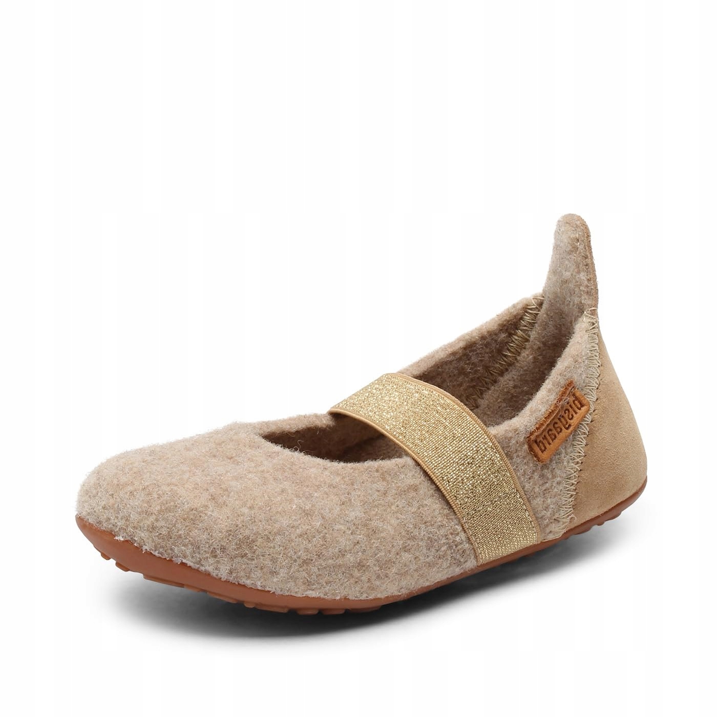 Bisgaard Wool Ballet Flat, nugat, Eu
