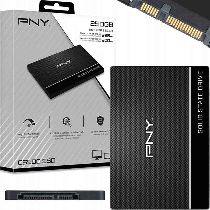 Szybki Dysk Ssd 250GB 2,5 cala Sata III 3D Nand Tlc Do Komputera Pc Laptopa