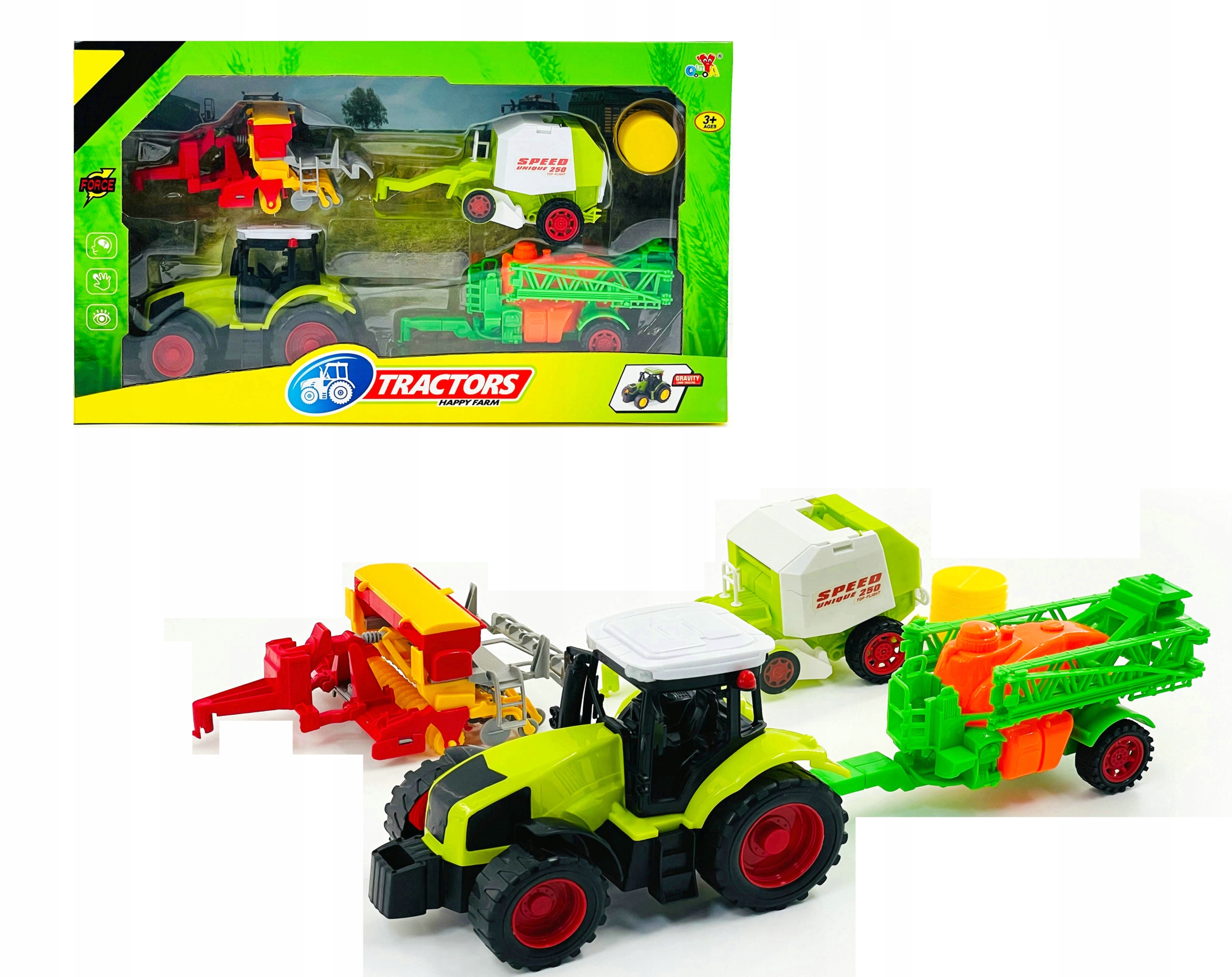 Zestaw Traktor z Maszynami Rolniczymi - opryskiwacz