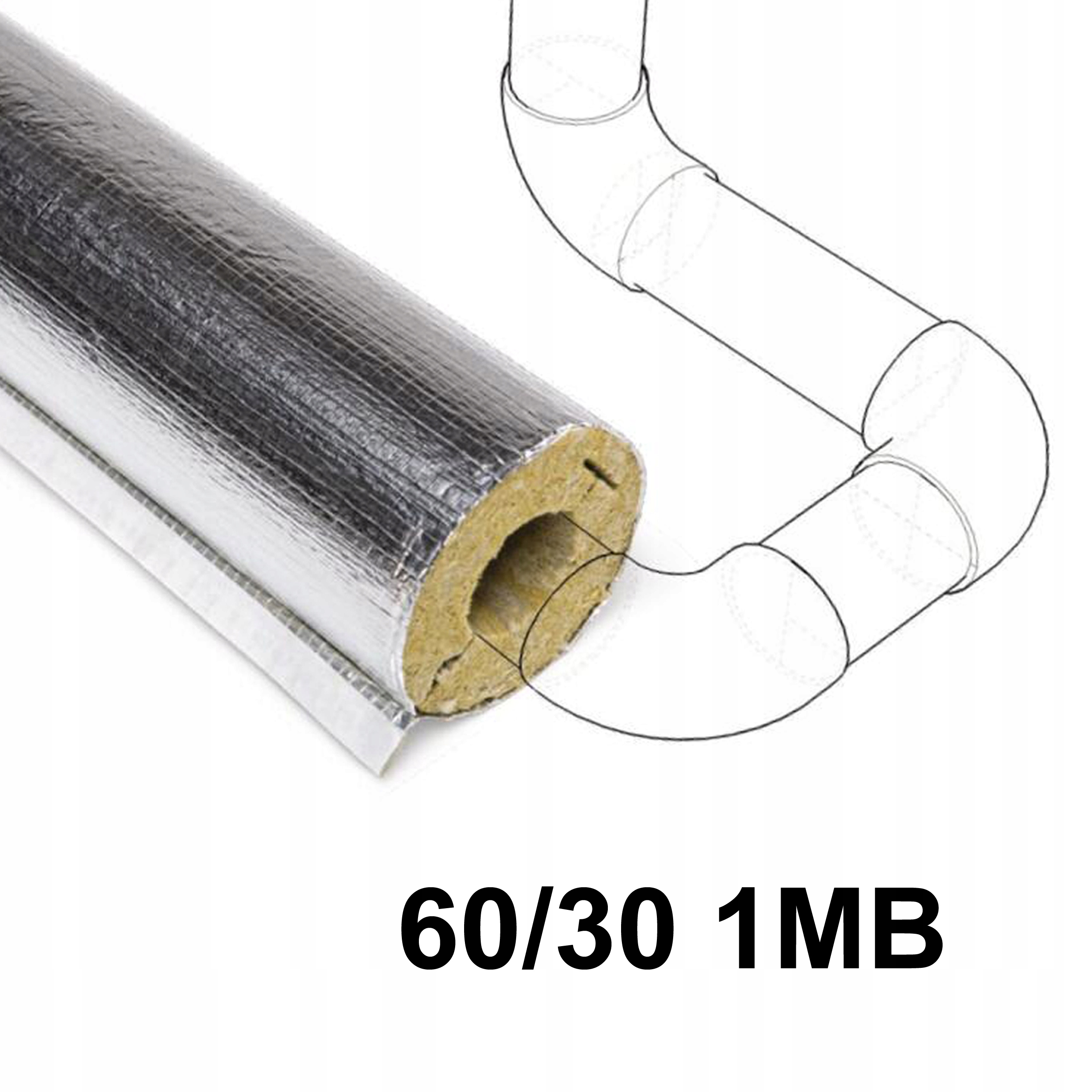 

Otulina z wełny w folii alu Poolwool Al 60/30 1MB