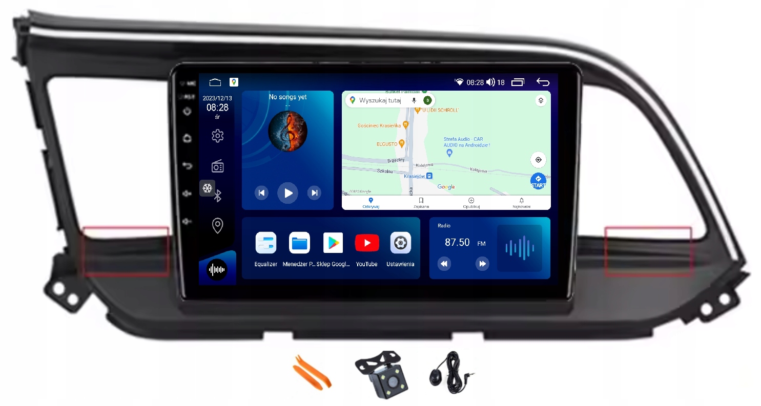 Rádio Android Navigácia Qled Carplay 128GB Lte Gps Hyundai Elantra 6 18-20