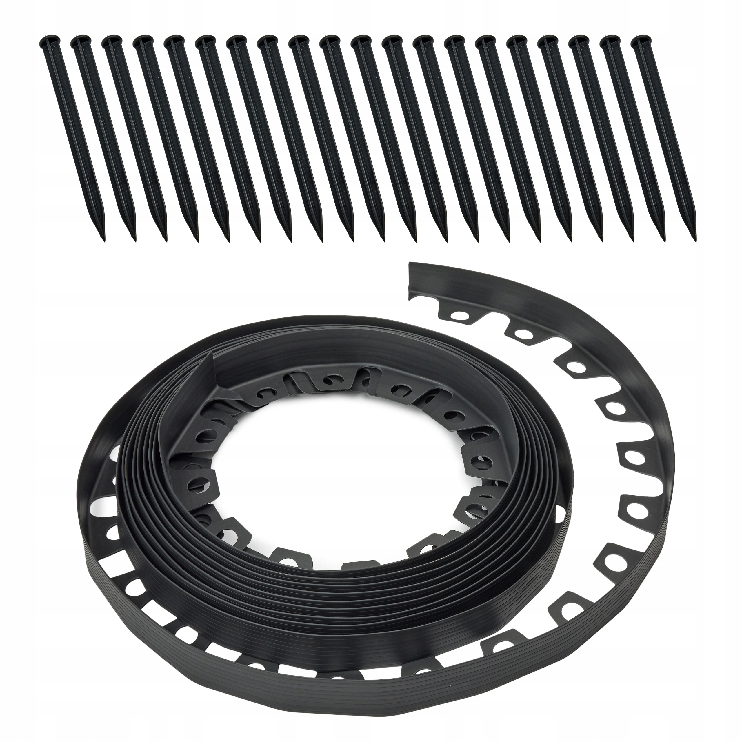 Sada Trávníkový lem Border Garronda 4x 1000 cm 20 x Kotvy černé