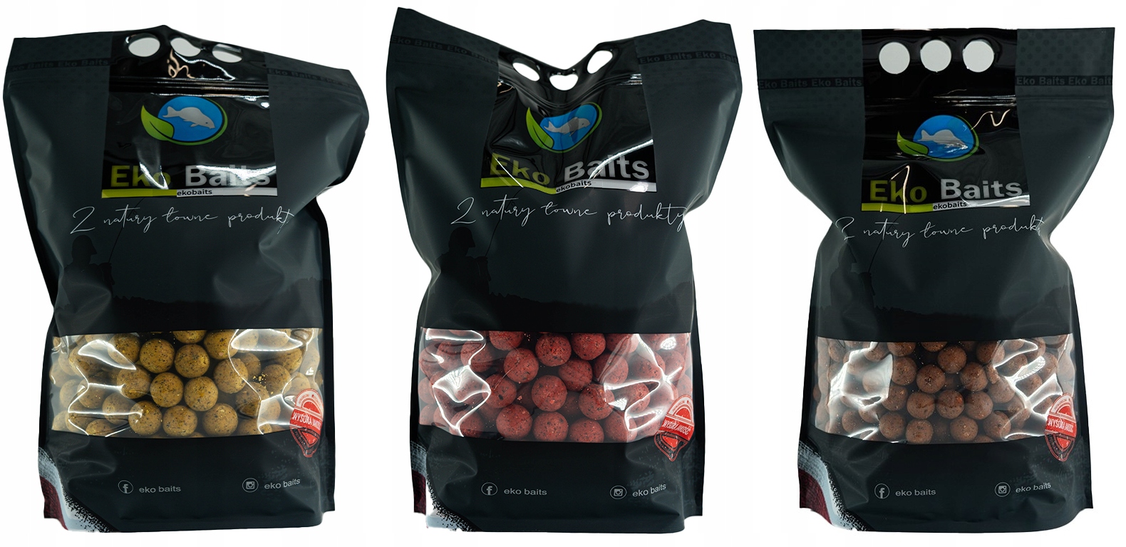 Proteinové kuličky na kapry 20 mm 3 příchutě 10,5 kg Návnadové kaprové eko Baits