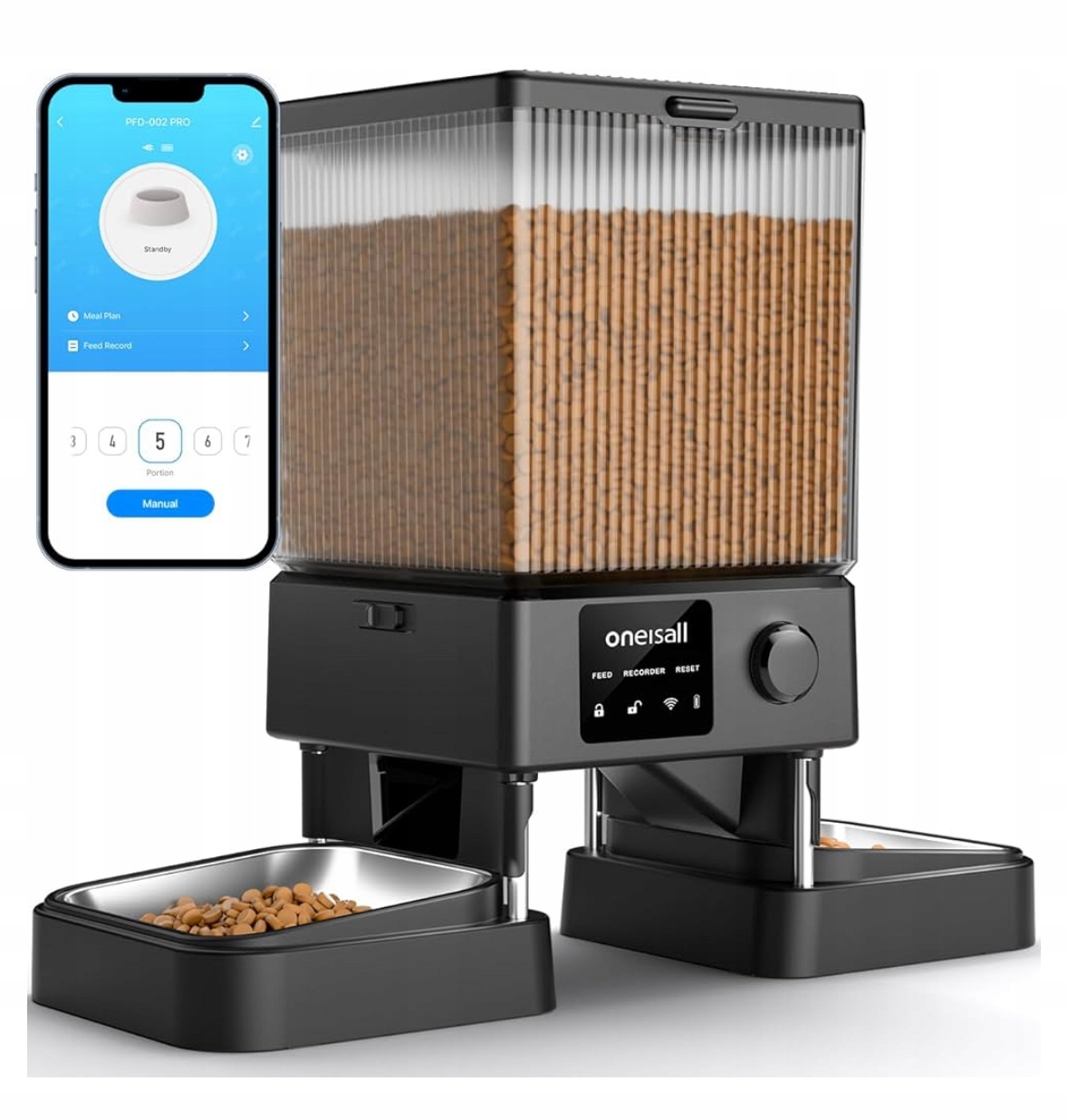 Levně Dávkovač Automat na krmivo pro kočky podavač Smart WiFi 5L Oneisall