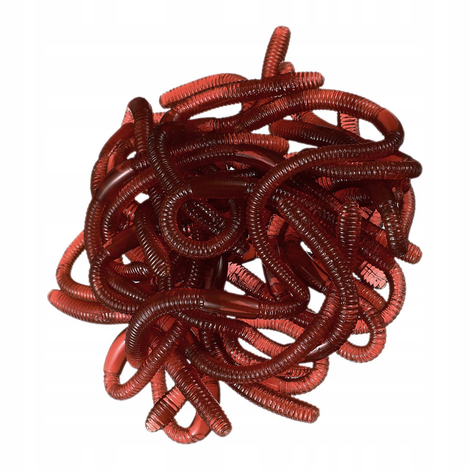 30Pcs Realistic Brown Fake Earthworms Models for Pranks and Fishing