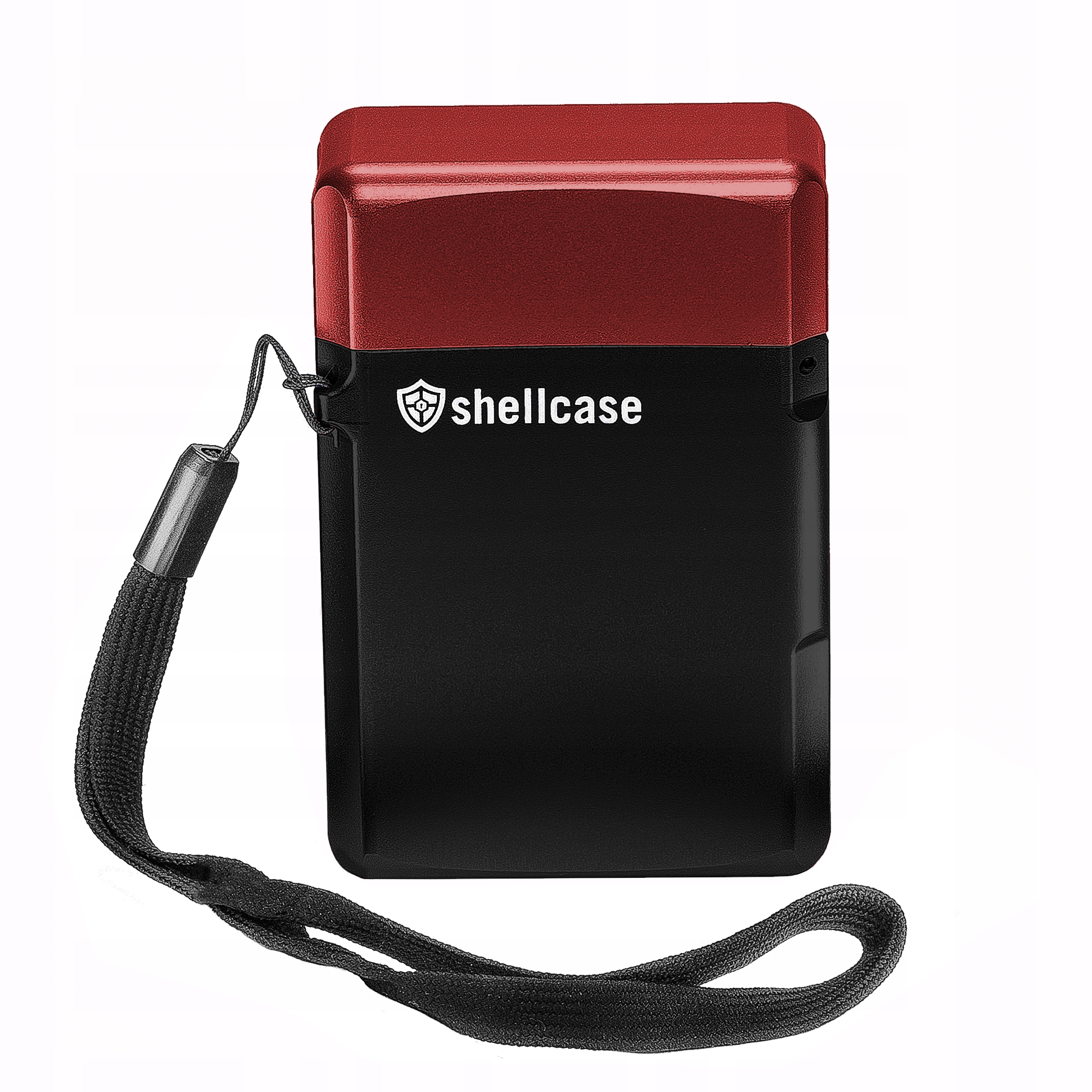 SHELLCASE ALUMINIOWE ETUI NA KLUCZYK SMYCZ KEYLESS CZERWONO CZARNE