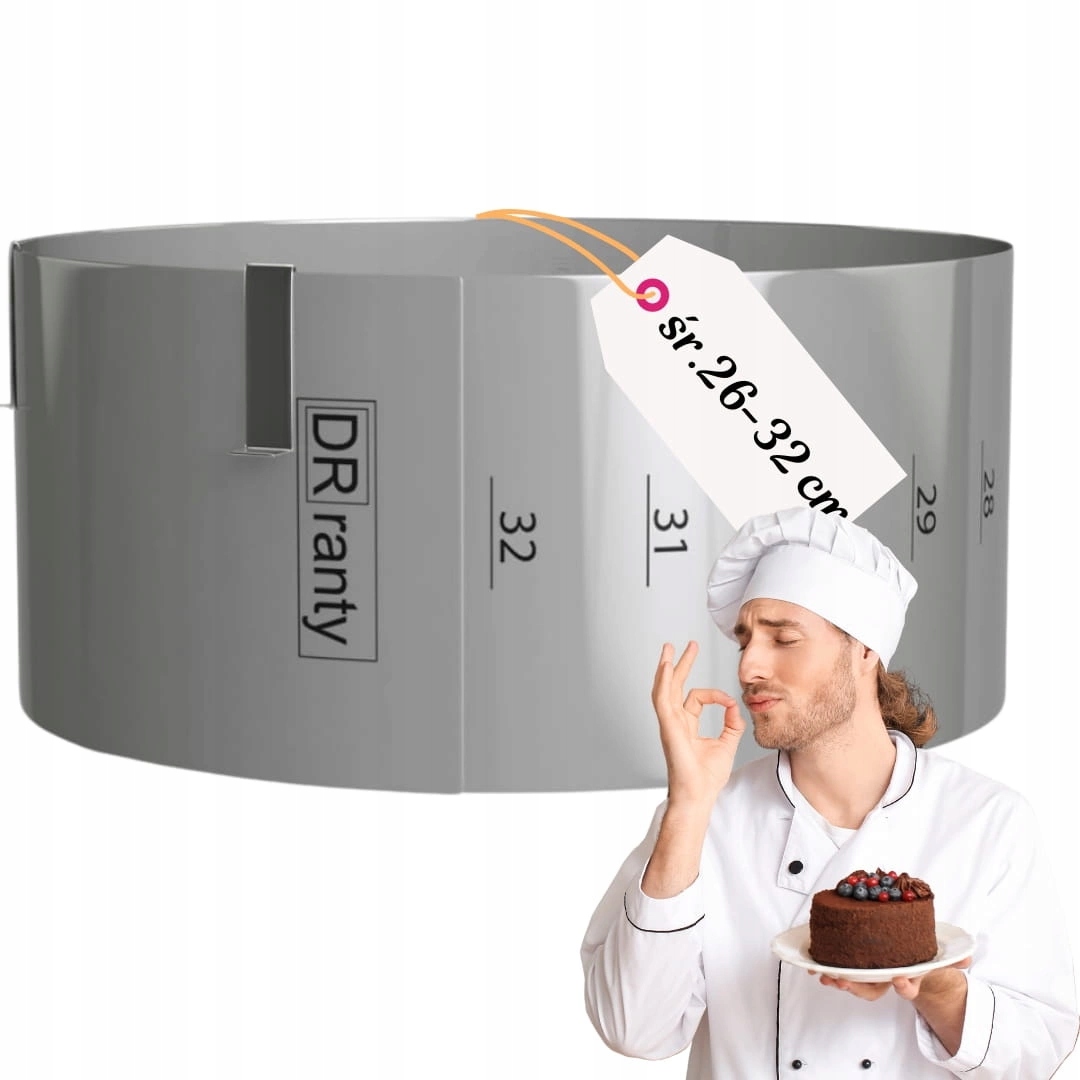 Rant regulowany z podziałką, h14cm śr. 26-32 cm Dr Ranty