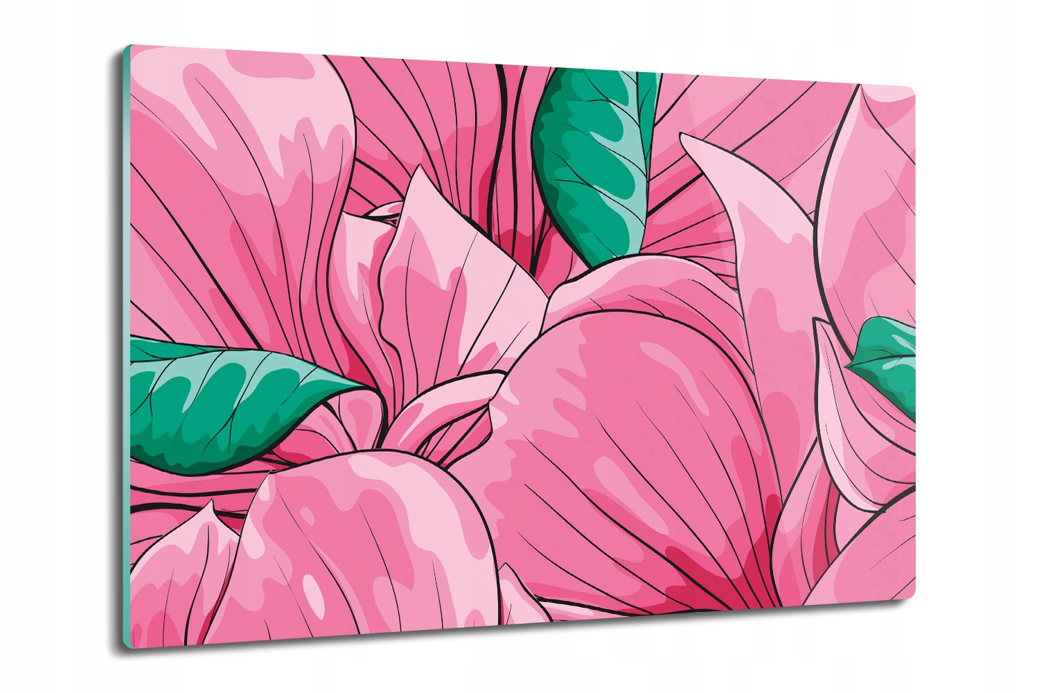 Skleněná deska na kuchyňskou linku Růže magnolie 80x52