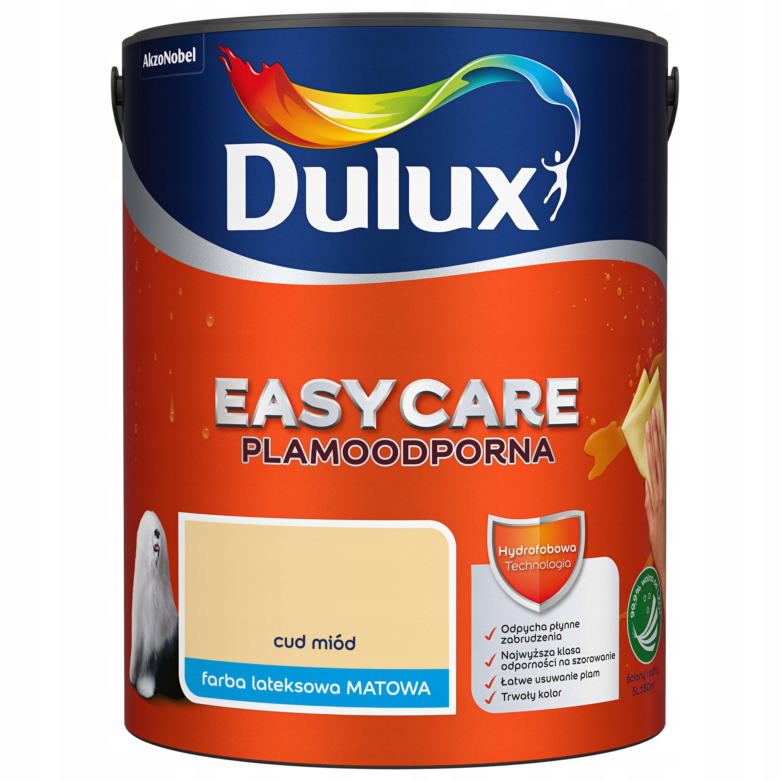 Dulux Easy Care Barva Odolná Proti Skvrnám, Zázrak, Med 5 L