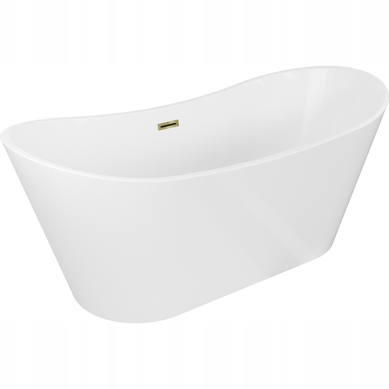 Mexen Montana volně stojící vana 170 x 80 cm, bílá, odtok zlatý 520117080