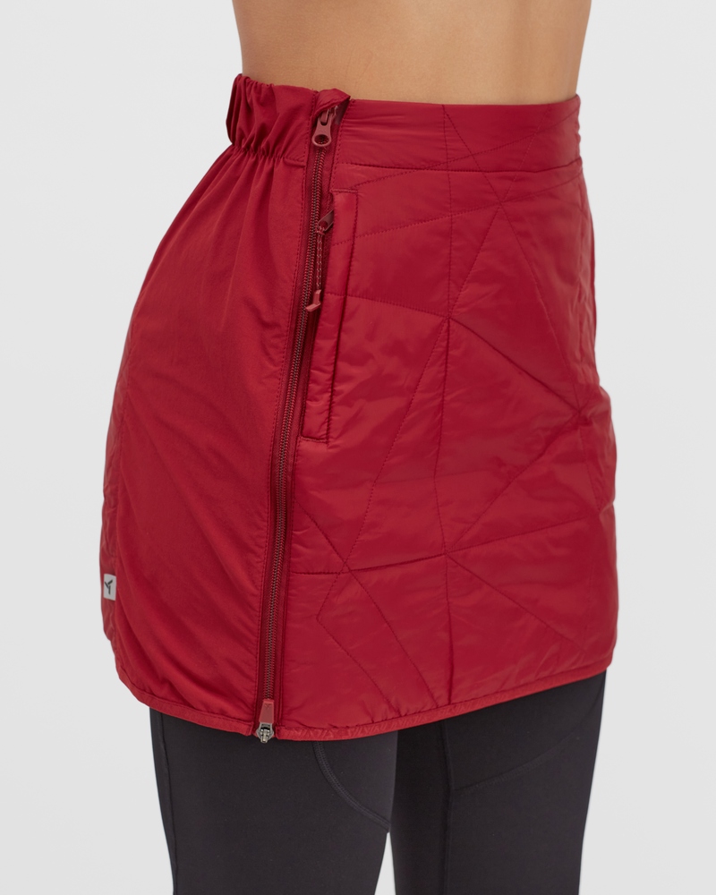Dámská primaloftová sukně Silvini Liri červená M