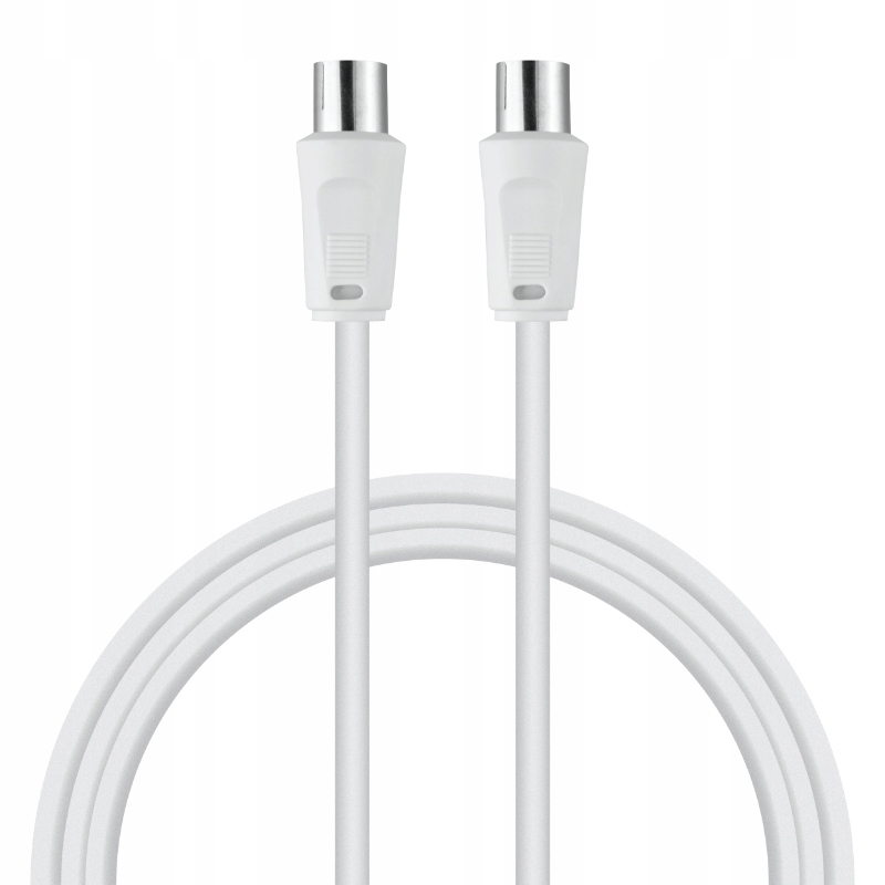 Przewód TV-VIDEO, 3 m, biały Stan opakowania oryginalne