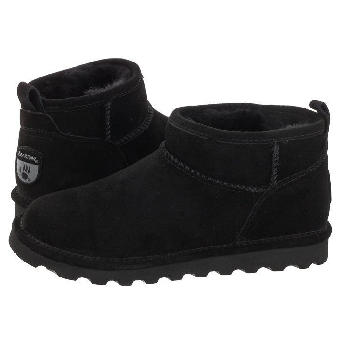 Boty Kotníkové Boty Zimní Dámská obuv Bearpaw Shorty Black II 2860W Černá