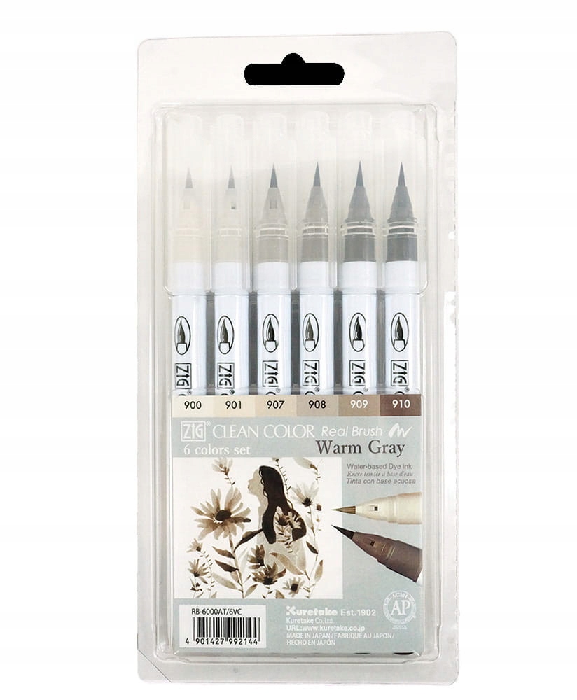 Fixy Clean Color Real Brush Kuretake Teplá šedá