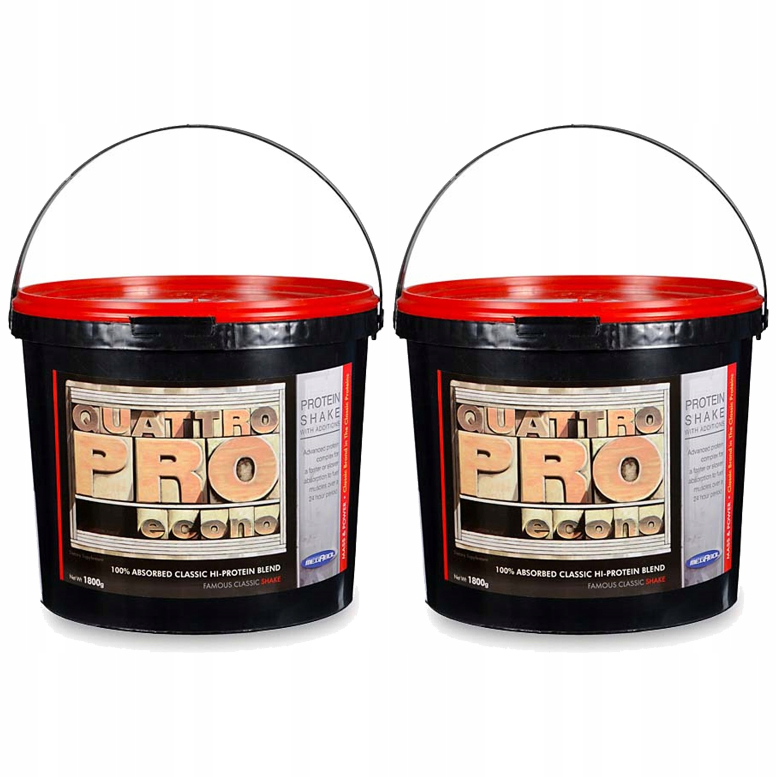 2x Protein Quattro Pro 4 složky Wpc dlouhé uvolňování 900 g Megabol