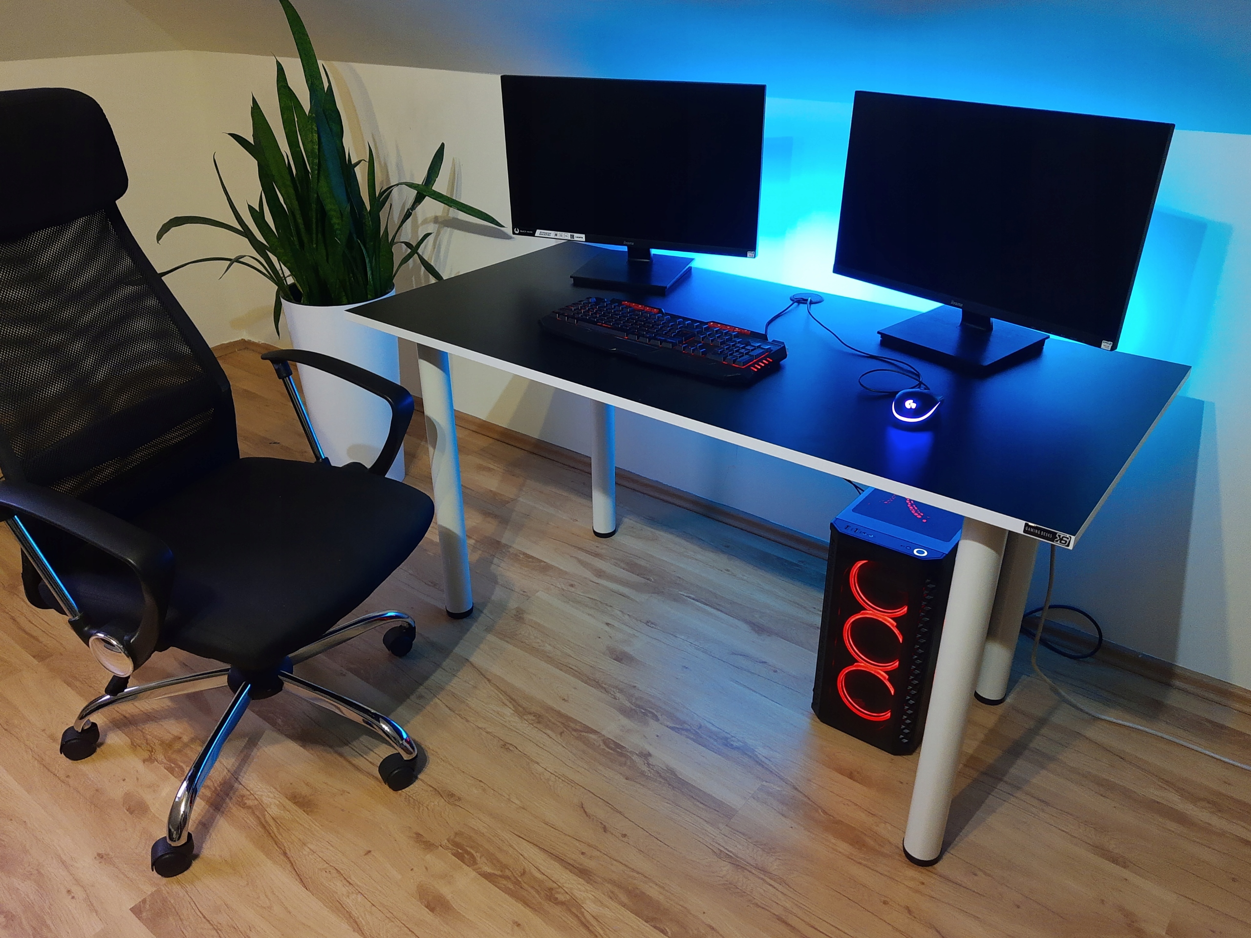 BIURKO GAMINGOWE RGB LED 100x60