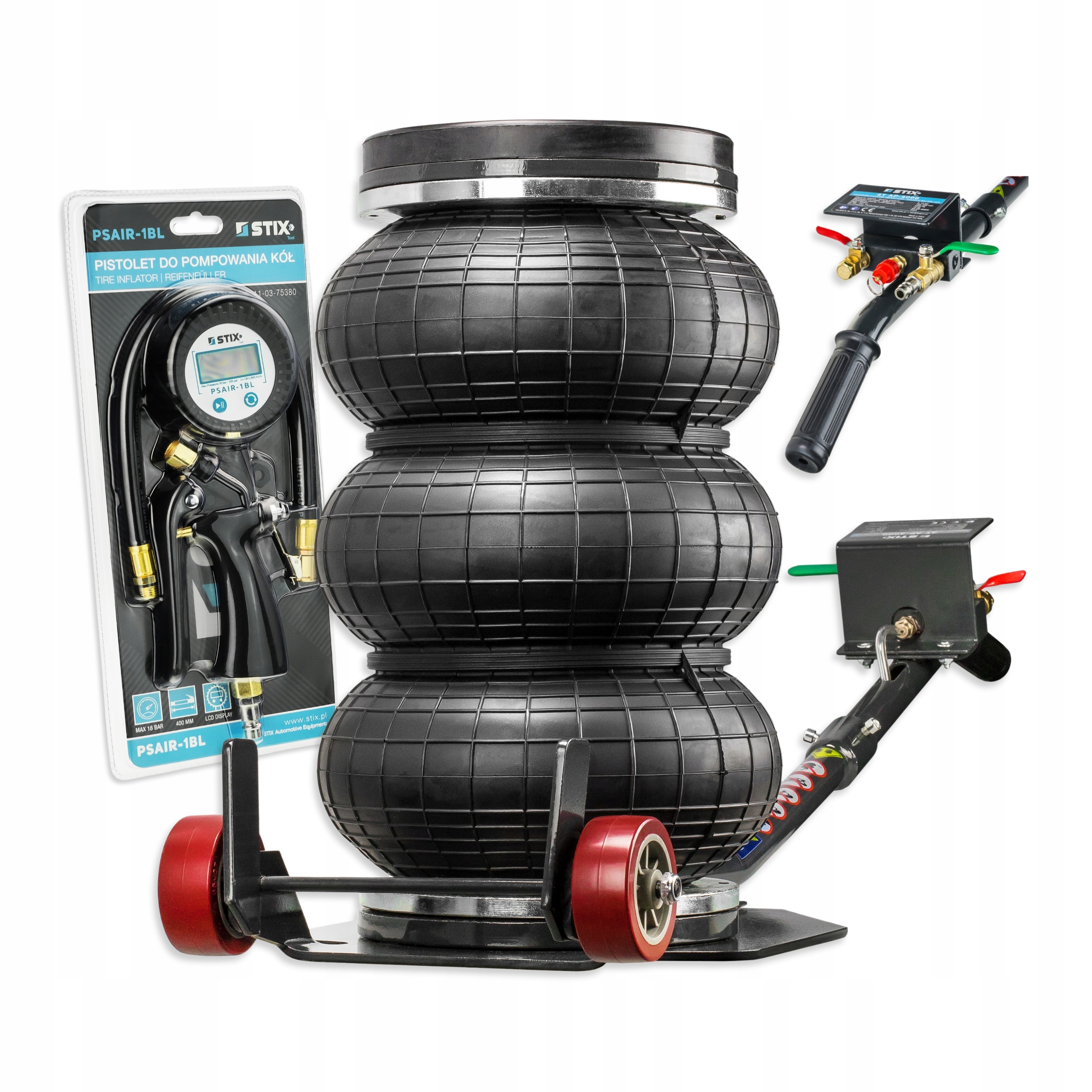 Pneumatický Vankúšový Zdvihák 4000 kg Pištoľ Na Pumpovanie Kolies Stix