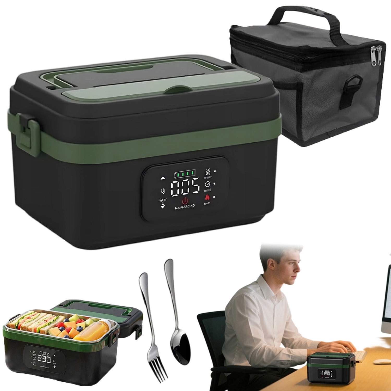 Elektrický Obědový Box Z Nerezové Oceli O Vyjímatelném Objemu 1 L