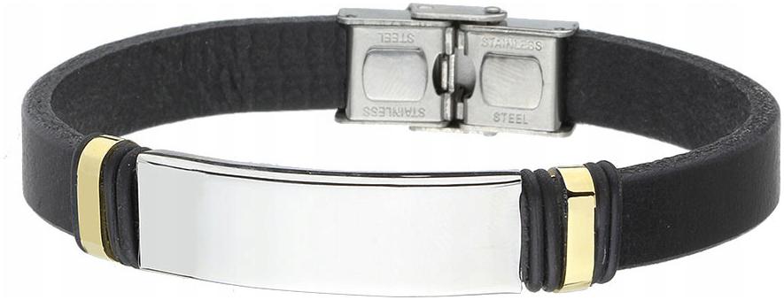 Pánský náramek Stříbro Zlatý Manoki Gravírování