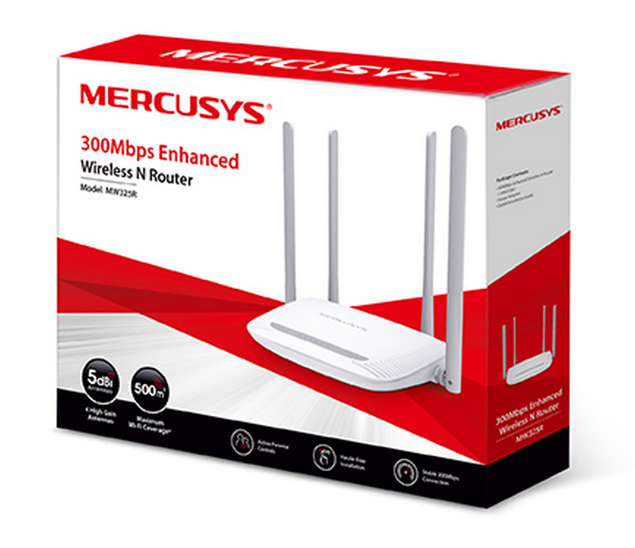Mocny Ruter Router TP-Link MW325R WiFi 2.4 GHz 300Mbs Duży Zasięg MODEM LAN Producent Mercusys