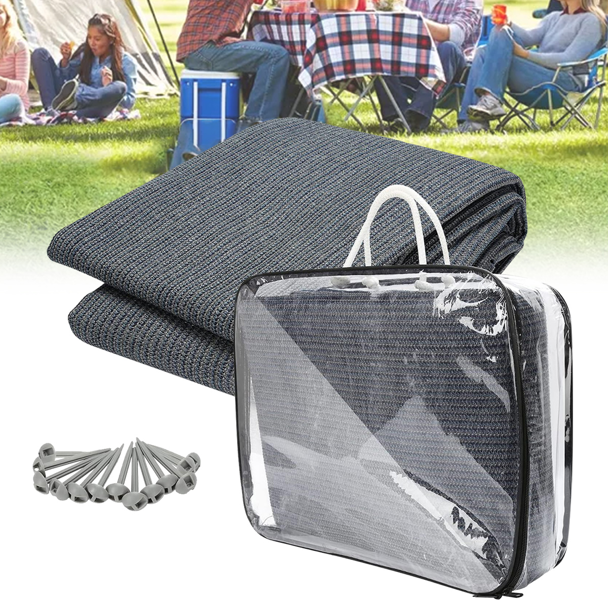 Wykładzina Kempingowa Do Przedsionka Namiotu Camping 300 x 250 cm