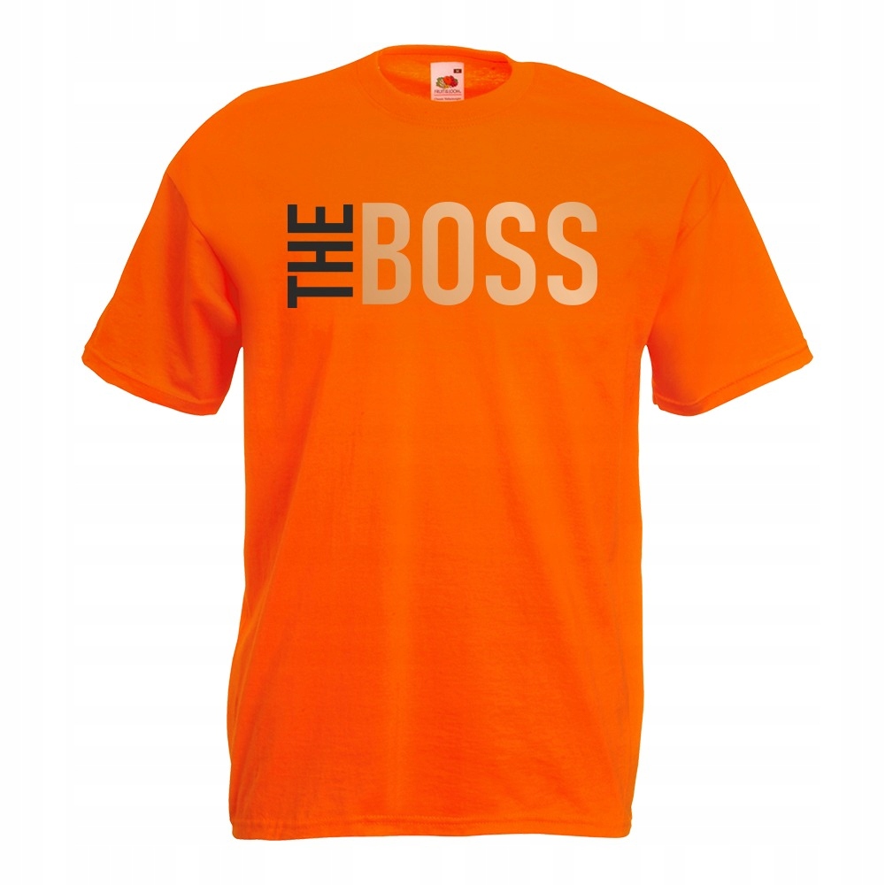 

Koszulka koszulki the boss dla par XXL pomarańczo