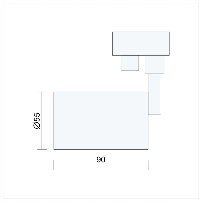 Reflektor szynowy jednofazowy do LED GU10 CZARNY Długość 0.9 m