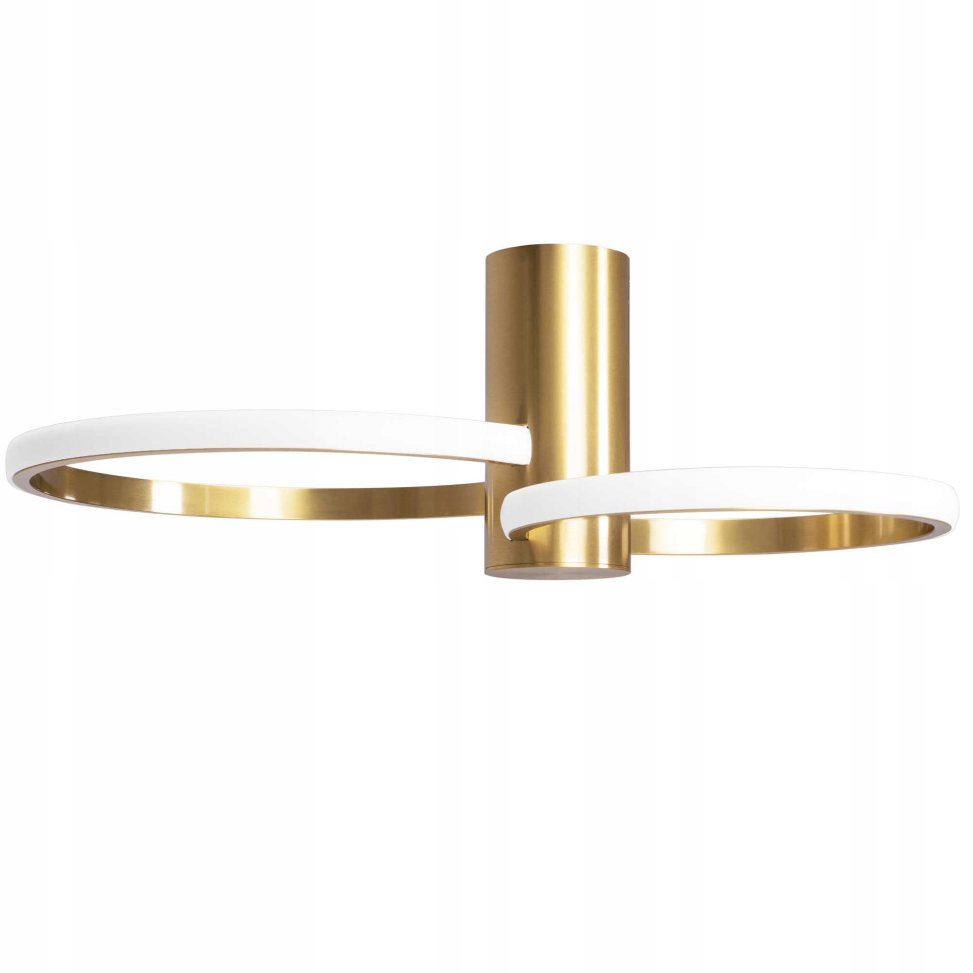 LAMPA SUFITOWA NOWOCZESNA ŻYRANDOL PLAFON LED ZŁOTY LAMPA RING PIERŚCIEŃ