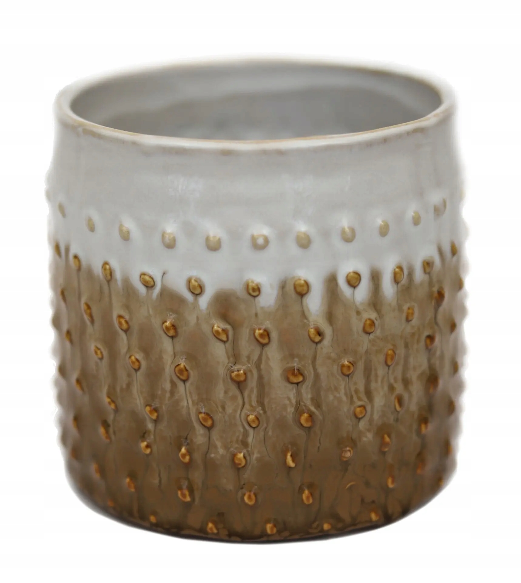 

Osłonka brązowo-biała 11cm doniczka dekoracja