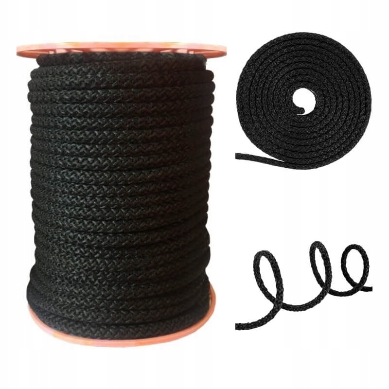 Sznur Lina 10mm Polipropylen Czarna 50mb