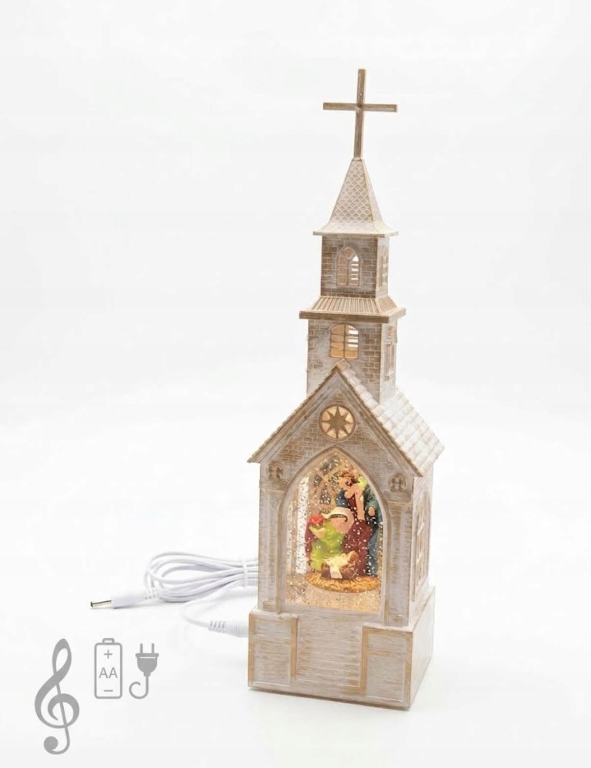 Velká lucerna Kostel Betlém Led Usb 33 cm