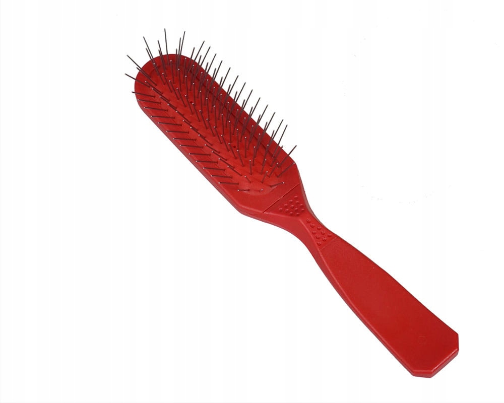 Kartáč Oblong Pin Brush červený, Středně Měkký značky Madan's