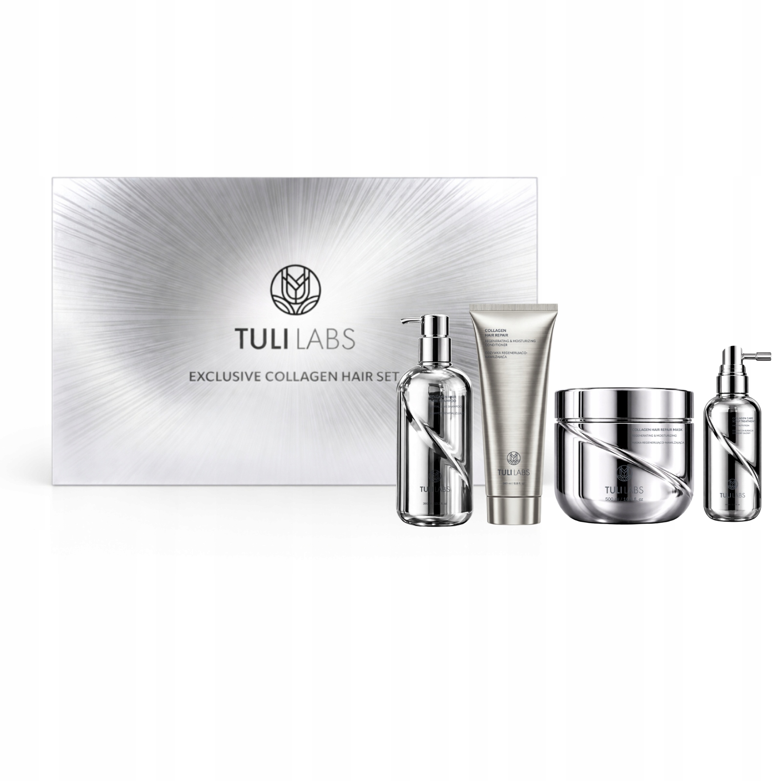 Tuli Labs Exclusive Collagen Set vlasové kosmetiky 4v1 Silver
