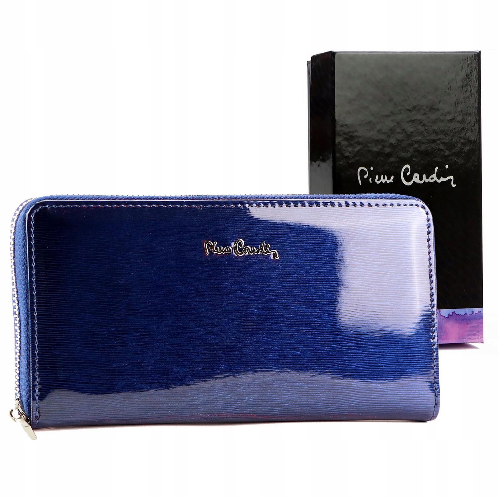 Velká Lakovaná Dámská Peněženka Z Přírodní Kůže Na Zip Pierre Cardin