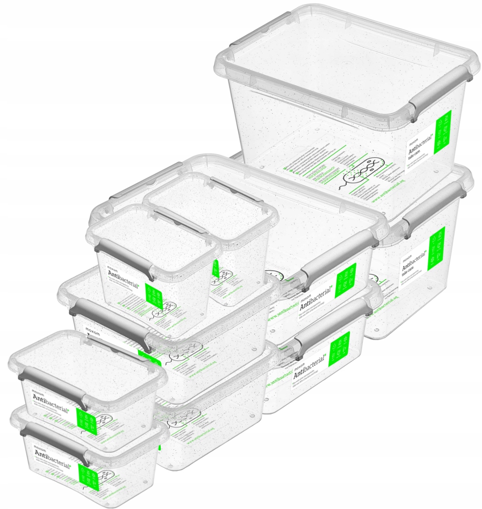 Pojemniki na żywność 10 szt BPA FREE plastikowe z pokrywką antybakteryjne
