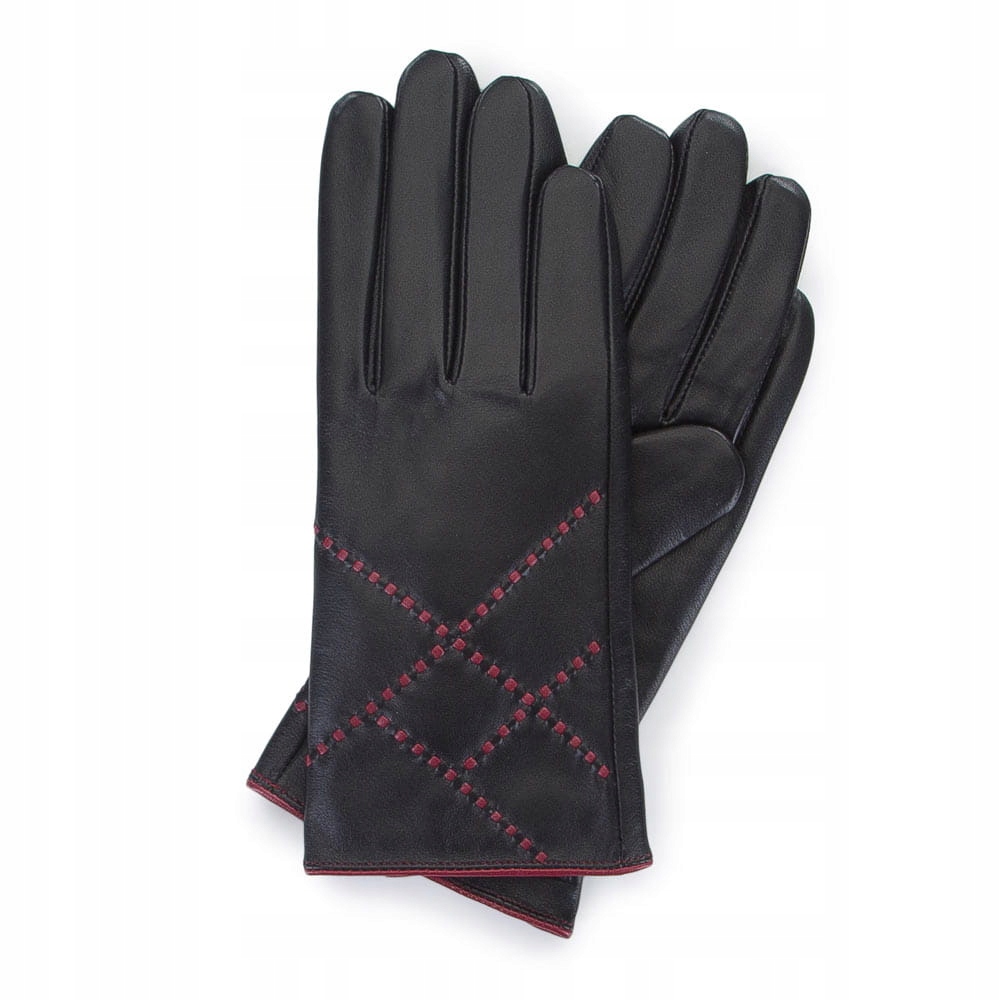 Černé dámské zateplené rukavice Wittchen 39-6-643-1 přírodní kůže S