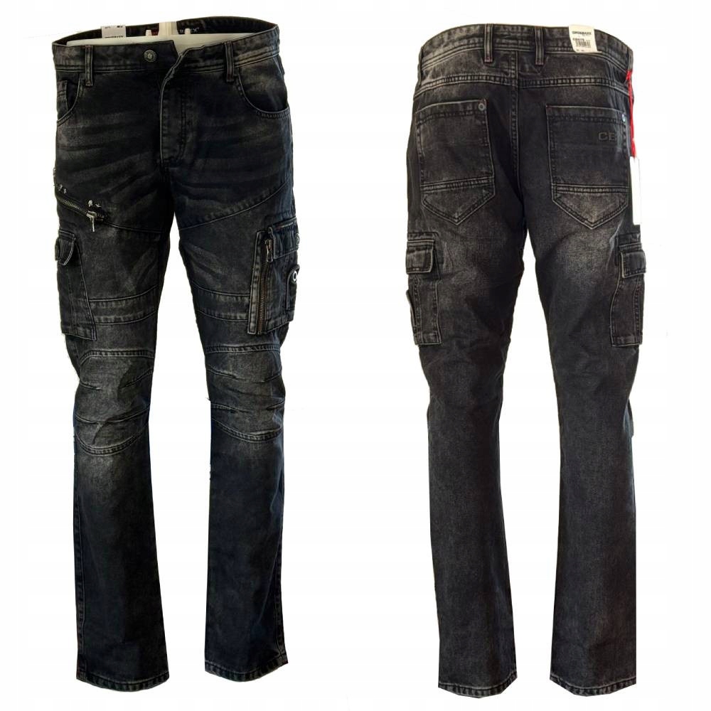 Cipo & Baxx kalhoty pánské CD679 L:34 black kapsáče černá 40