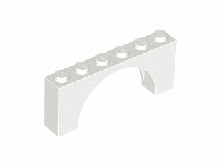 

Lego 15254 Łuk Mostek 1x6x2 biały Nowy (2g)