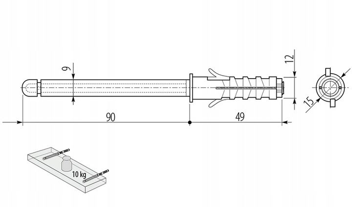 PŁYTA PÓŁKA WISZĄCA ŚCIENNA 60x15 KLON Marka Shopsystem