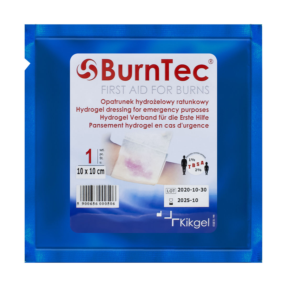 

BurnTec Hydrożelowy opatrunek ratunkowy 10X10 cm