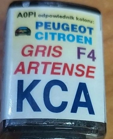 Zaprawka Lakier Samochodowy Arasystem Peugeot Kca Gris Artense 10ML