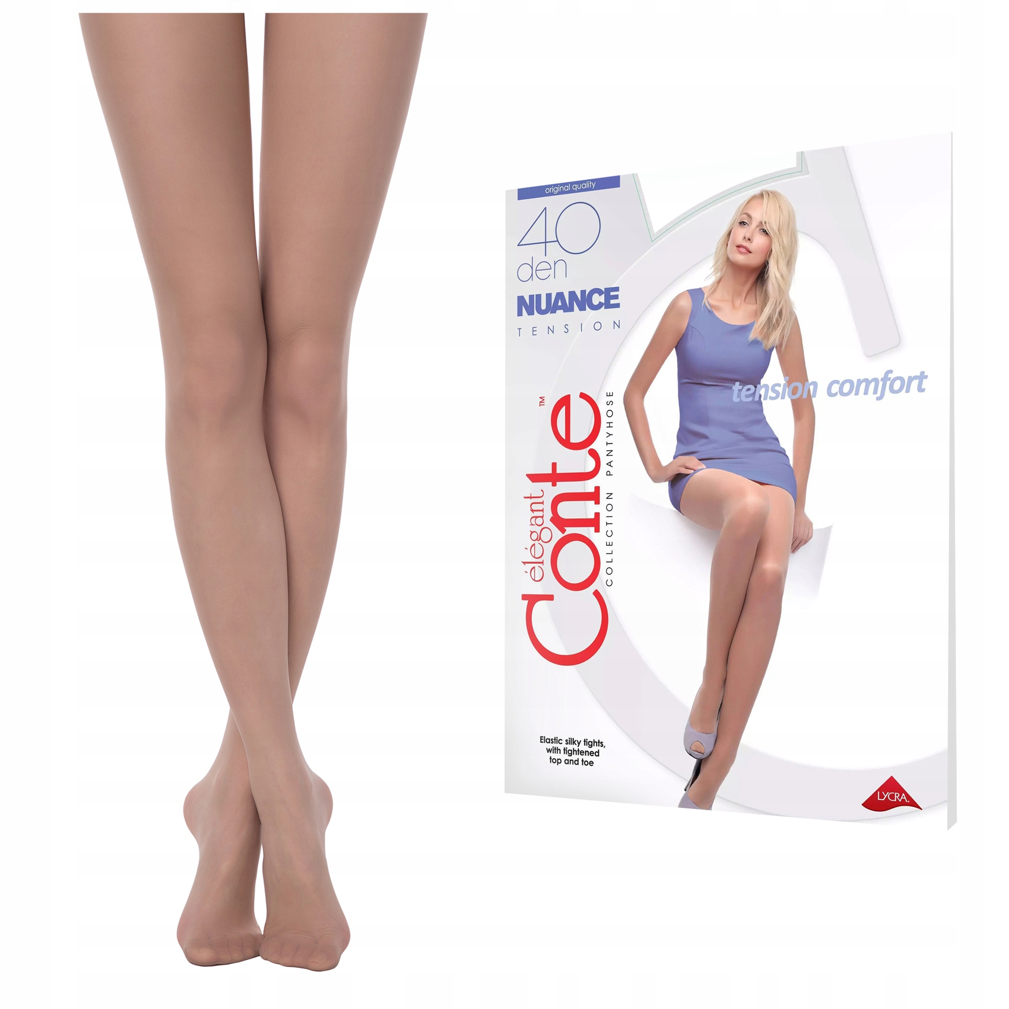 

Rajstopy Conte Nuance 40 den lycra Beige 2 matowe