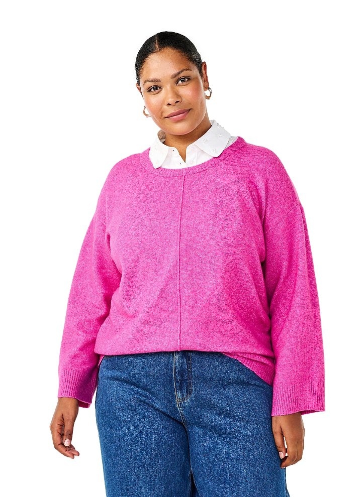 Zizzi Růžová Pletená Halenka Svetr 332A 64