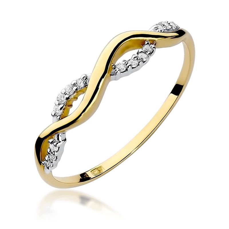 Prstýnek s brilianty 0,07 ct pr.585