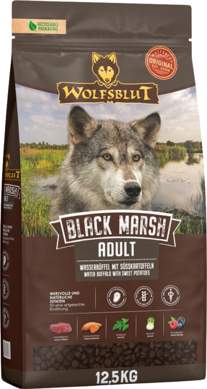 Wolfsblut Adult Black Marsh Karma sucha z mięsem bawoła 12.5kg