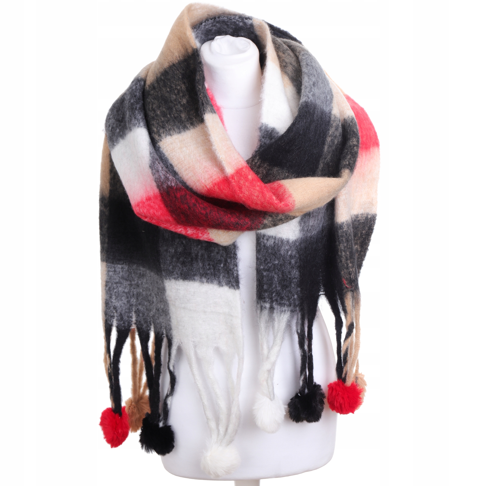 Szal damski chusta szalik frędzle