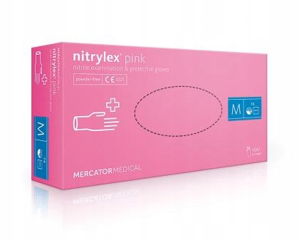 

Nitrylex Pink Rękawiczki Różowe Rozm. M Nitrylowe