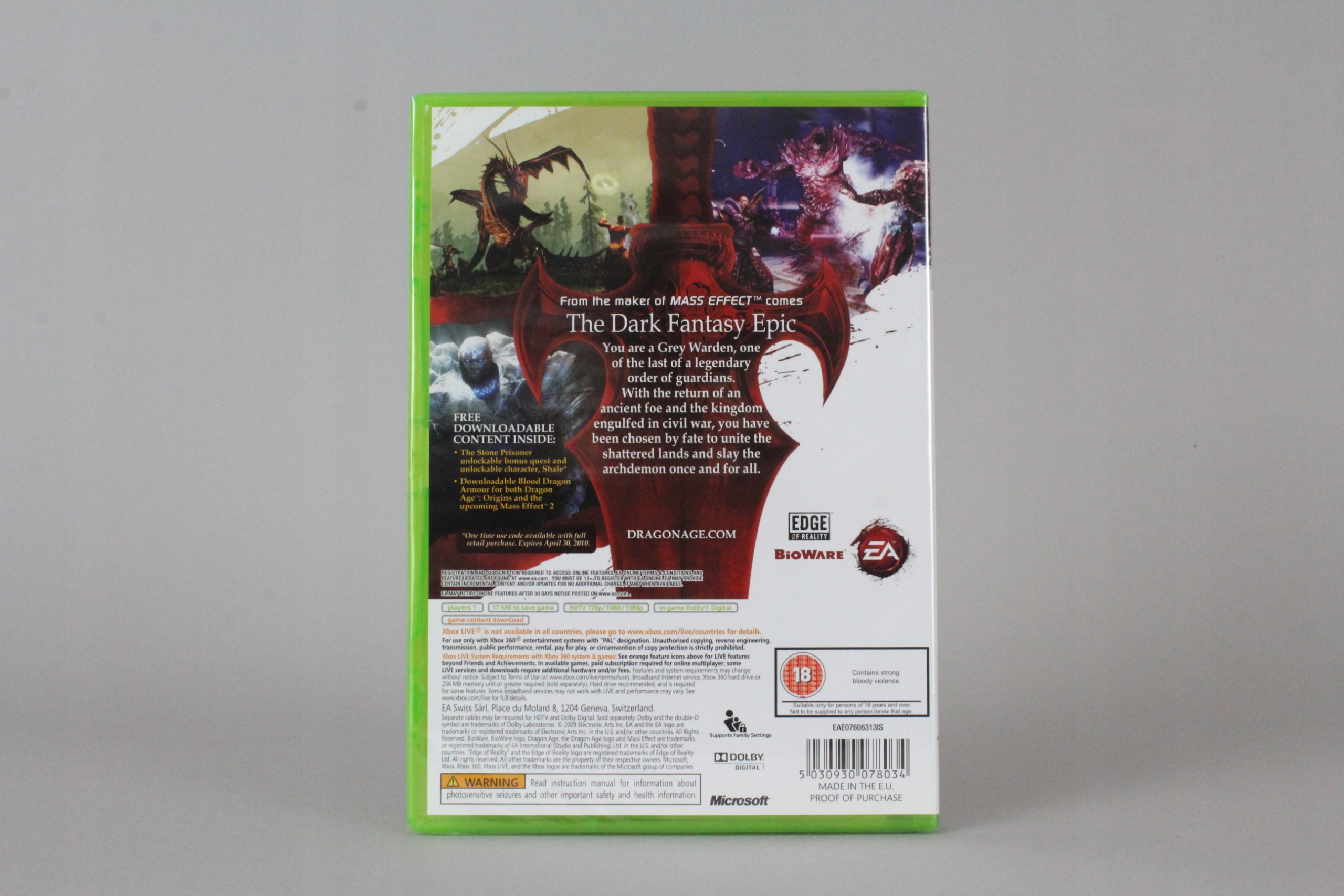 DRAGON AGE ORIGINS XBOX360 Wersja gry pudełkowa