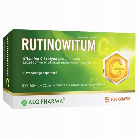Rutinowitum C 150 tabletek RUTYNA WITAMINA C ODPORNOŚĆ